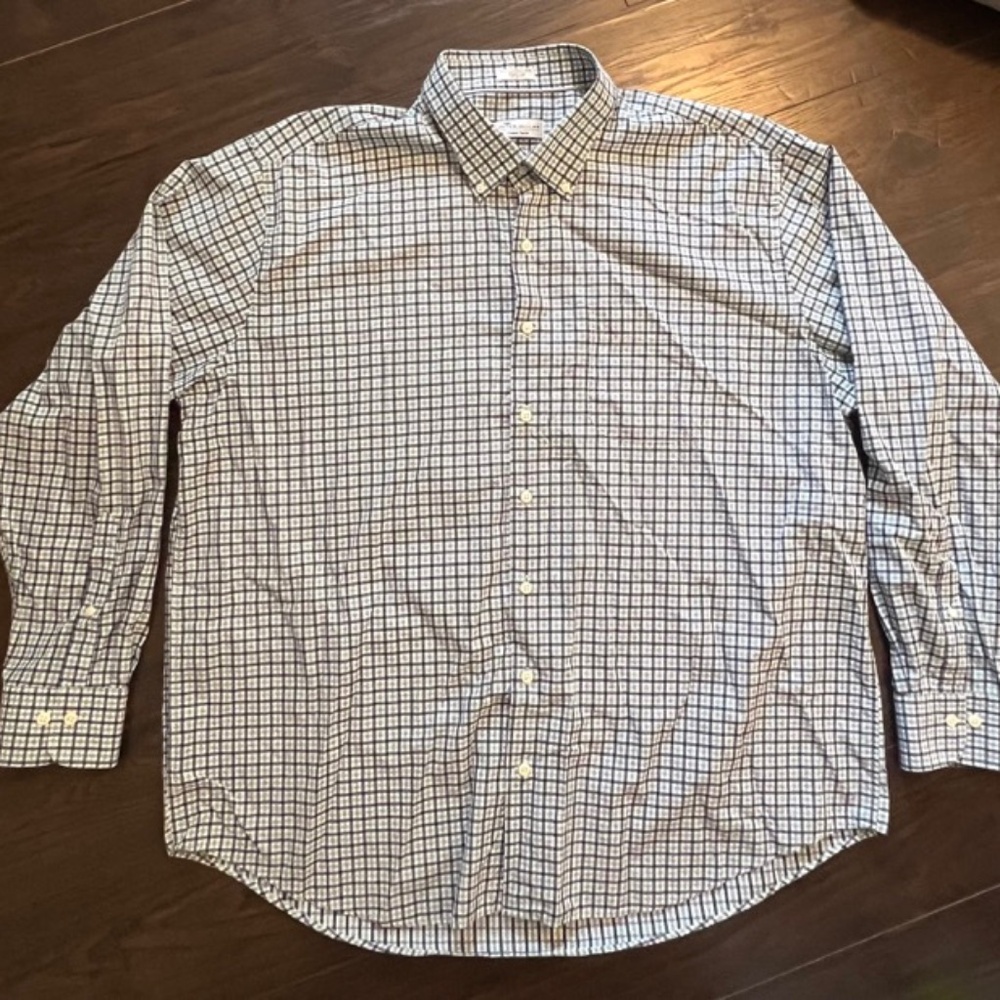 Peter Millar Crown Finish Anderson Multi Check Sport Shirt size XXL
